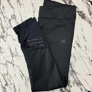 EUC - Adidas (standard 19) Dark Grey Leggings with Mesh - Size L